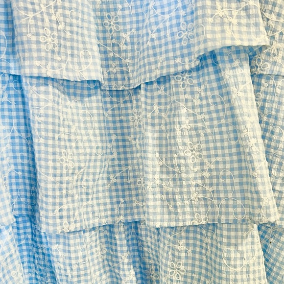 Altar'd State Arula Gingham Tiered Mini Dress - Picture 5 of 6
